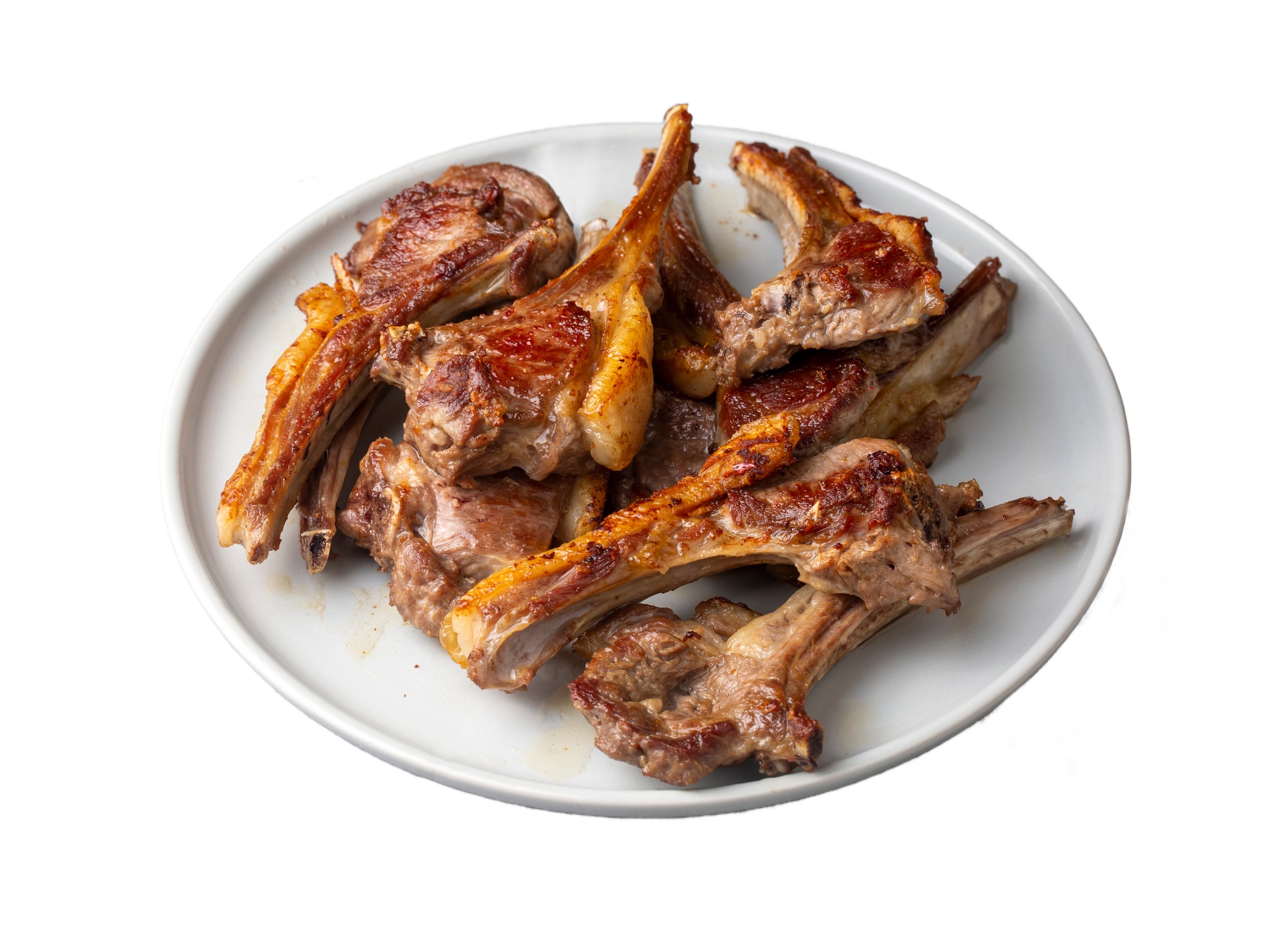 Lammekoteletter i airfryer med gyllen stekeskorpe og urter.